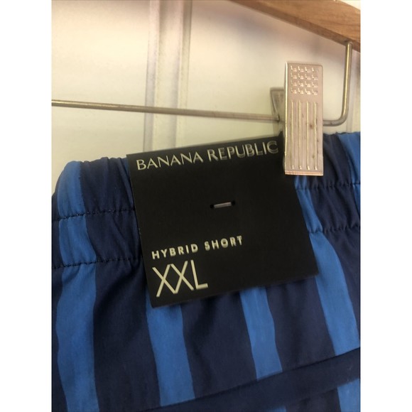 NEW Banana Republic Men’s Print Hybrid Shorts -‎ Blue Stripe - XXL - Picture 4 of 10